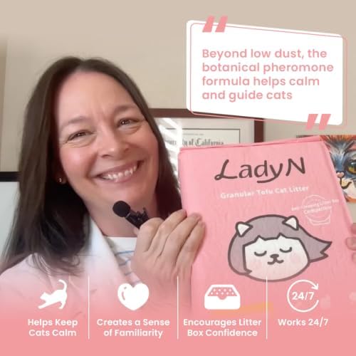 Lady N Cat Attract Tofu Cat Litter, Calming Pheromone Low-Track Pellet 9lb - Image 4