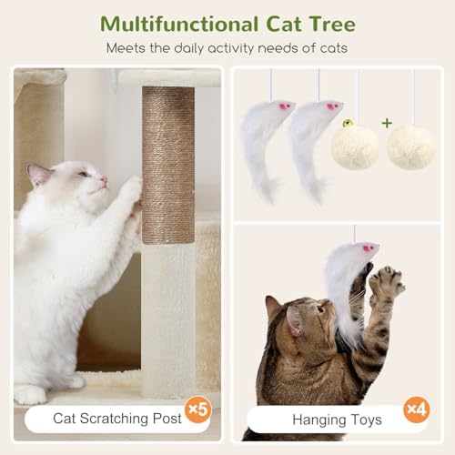 Globlazer Large Cat Tree, 80in Tall Climbing Tower - Image 5