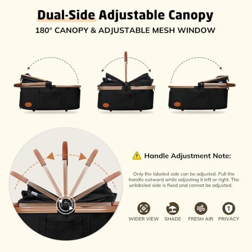 Dog Cat Stroller for Small/Medium Pets, 50 lbs, 3-in-1 Pet Stroller - Image 6