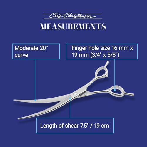 Chris Christensen Classic Series 7.5 in. Curved Dog Grooming Shears, Groom Like - Image 5