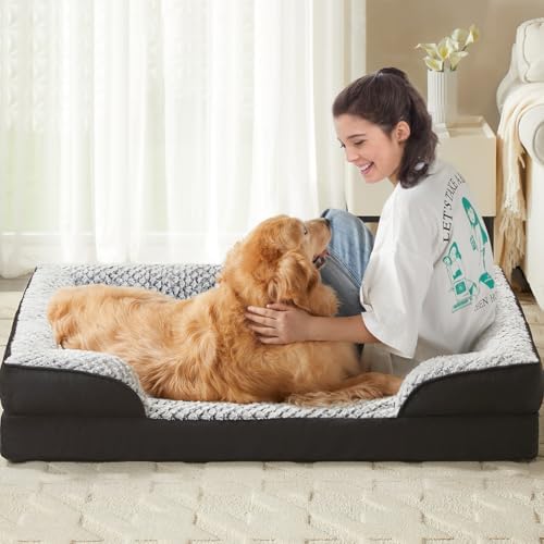 LEXTRO Orthopedic Dog Bed for Medium Dogs, Comfy Sleeping Dog Sofa Bed - Image 5