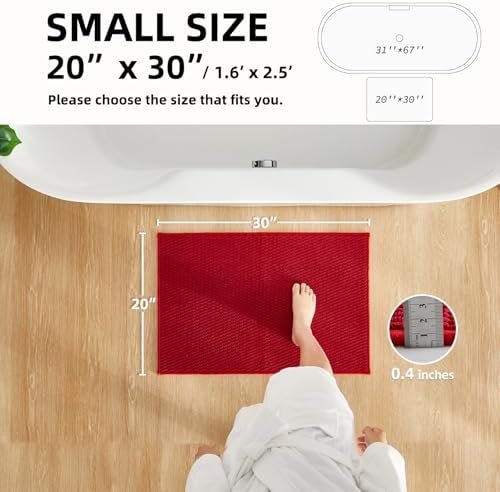 TYUU Christmas Bathroom Rugs Non Slip Washable, Super Absorbent Thin Bath Mat - Image 2