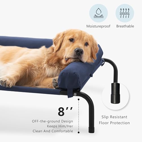 Cooling Elevated Dog Bed for Large Dogs, Indoor & Outdoor Raised Dog Bed - Image 2