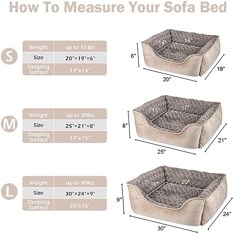 JOEJOY Rectangle Dog Bed for Large Medium Small Dogs - Image 4