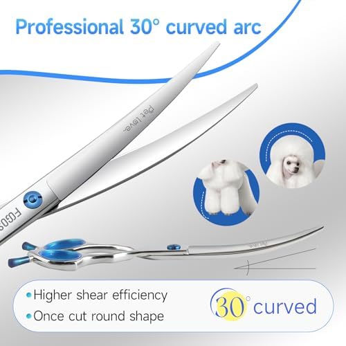 Curved Dog Grooming Scissors 6.5 in Small Curve Shears - Image 3