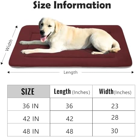 Dog Bed Large Crate Mat 42 in Non-Slip Washable Soft Mattress Kennel Pads - Image 6