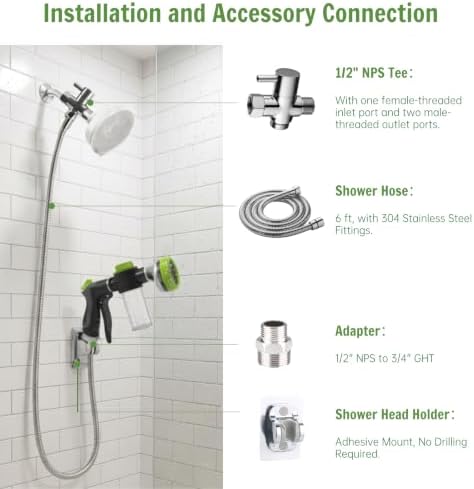 Dog Shower Attachment Water Hose Nozzle Sprayer Set - Image 3