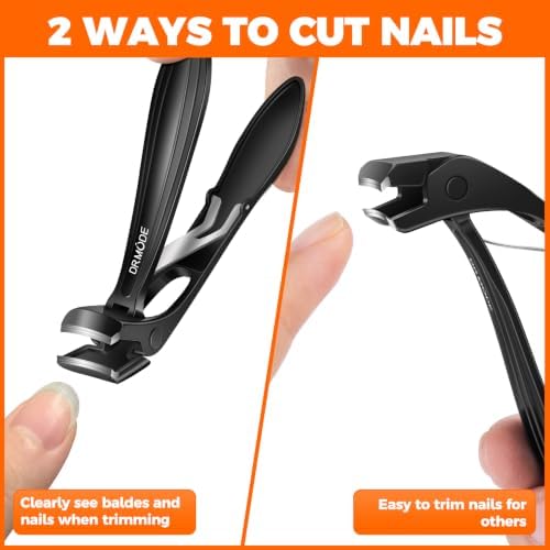 Toenail Clippers for Thick Toenails for Seniors, Angled Head Wide Opening - Image 6