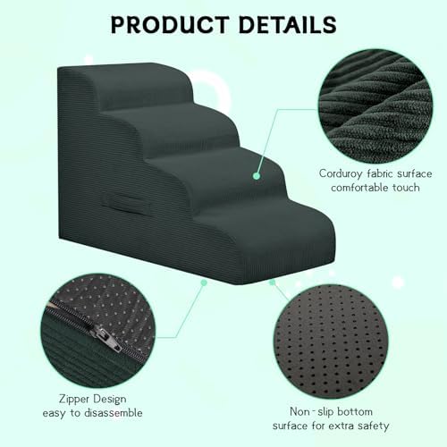 Mesa Lemon 4 Step Dog Stairs Pet Ramp - Image 3