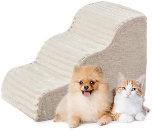 Laojin Balhen Dog Stairs for Small Dogs & Cats 15.7" H, High Density Foam Dog by LaojinBalhen