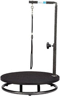 Pet Edge Master Equipment Round Pet Grooming Table – Rotatable Black 18” by PetEdge