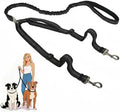 Double Leash for Two Dogs, No Tangle Bungee Dog Leash by Sucegi