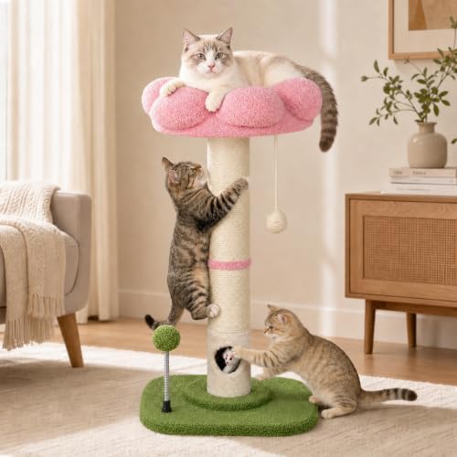Tall Cat Scratching Post for Indoor Cats, Sisal Scratching Post by Yungaspy