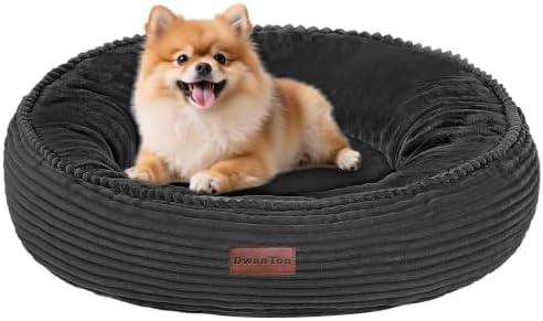 Dwanton Orthopedic Small Dount Dog Bed Cat Bed, Calming Egg-Crate Foam by DWANTON