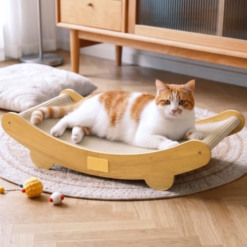 DWCN Large Sisal Cat Scratcher Bed Hammock Lounge Scratching Post Scratch Pad - Image 4
