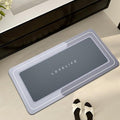 Bath mat Rubber Bathroom Mat-Quick Dry Absorbent Rug Non-Slip Thin Bathroom Rug by YCTMALL