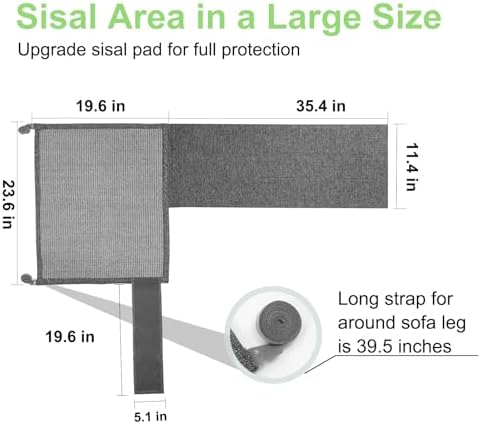 Cat Scratch Couch Protector, 23.6" L*19.7" W Scratching Furniture Protector Pad - Image 2