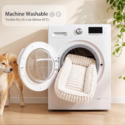 Medium Dog Bed Calming Cat Bed for Indoor Cats 24’’x20’’ Ivory - Image 6