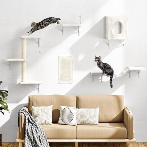 10 Pcs Cat Wall Shelves for Large Cats, Floating Climber - Image 7