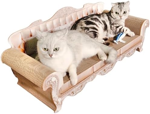 miwoowim 31.5" Extra Large Cat Scratcher Sofa, Durable Cardboard Lounge Bed - Image 6