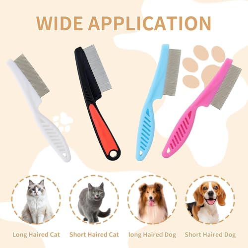4-Pack Flea Comb for Dogs & Cats - Image 5