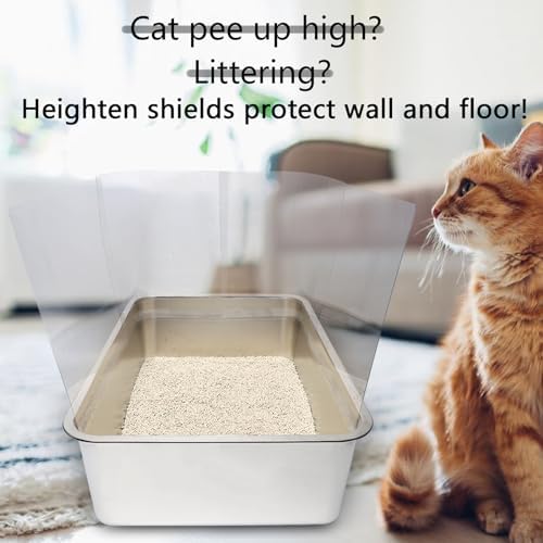YOILES 3PCS Cat Litter Box Pee Shields, Transparent Easy Clean Splash Guard - Image 6
