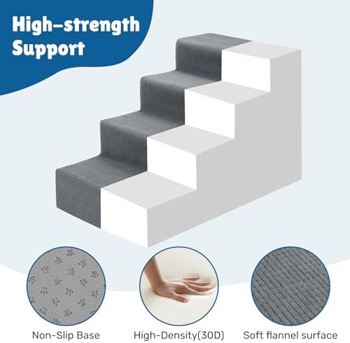 Dog Steps for Bed, 4-Tier Pet Stairs - Image 3