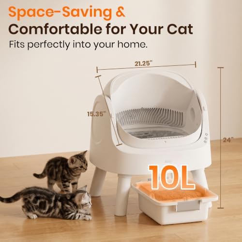 Self Cleaning Litter Box, Self Cleaning Cat Litter Box, Open-Top Design - Image 6