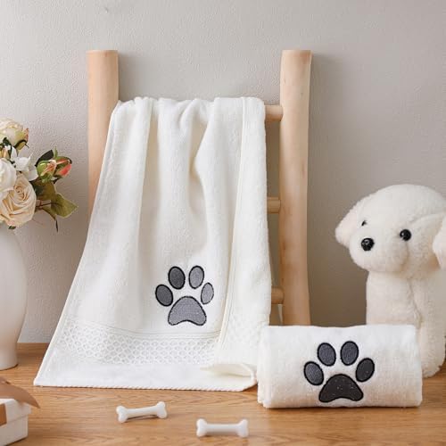 SmoothNovelty 2 Pcs Dog Paw Hand Towels - Image 4