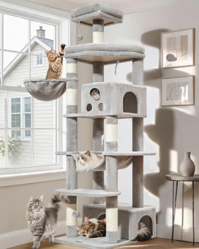 Taoqimiao 79in Cat Tree, Tall Large Cat Tower by Taoqimiao