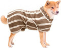 Fast‑Drying Dog Bathrobe, Absorbent Striped Pet Towel by PawSailor