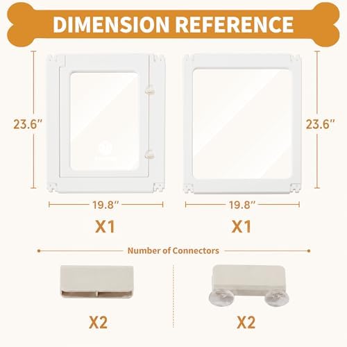 2PCS Panels Only for Zendova Acrylic Dog Playpen Indoor - Image 2