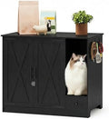 Large/Tall Cat Litter Box Enclosure Furniture, Hidden Self-Cleaning Litter by YUYUSING