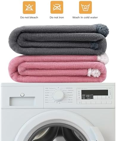 Luciphia Waterproof Bed Blanket Washable, Soft Sherpa Fleece Puppy Reversible - Image 6