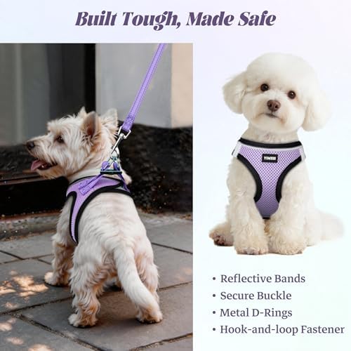 No Pull Dog Puppy Harness and Leash Set Reflective Mesh Vest XX-Small - Image 5
