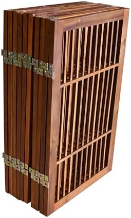 Urnporium Pet Dog Gate Freestanding, Strong Durable Folding Wooden Fence - Image 4