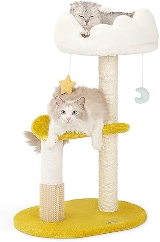 Happi N Pets Cloud Cat Tree, 31.5in Multi-Level Indoor Cat Tower by HappiNPets