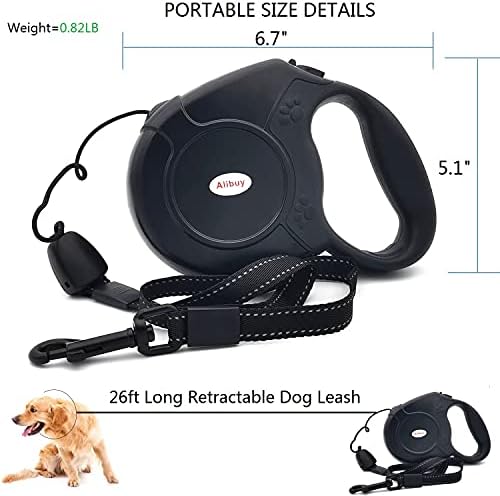 Retractable Dog Leash 26ft, 360° Tangle-Free Long Cord Pet Puppy Walking Leashes - Image 5