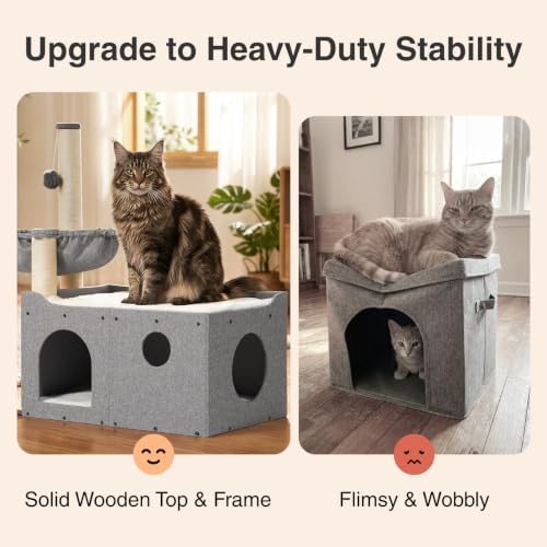 Veehoo 31.9" Small Cat Tree Condo - Image 3