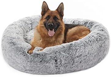 Bedfolks Calming Fluffy Donut Dog Bed by Bedfolks