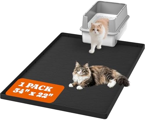 Pawtners Silicone Cat Litter Mat 34 x 22 in, 1 Pack by Pawtners