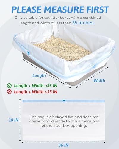 ANWA 36" x 18" Cat Litter Box Liners, Heavy-Duty Large Cat Litter Bags - Image 6