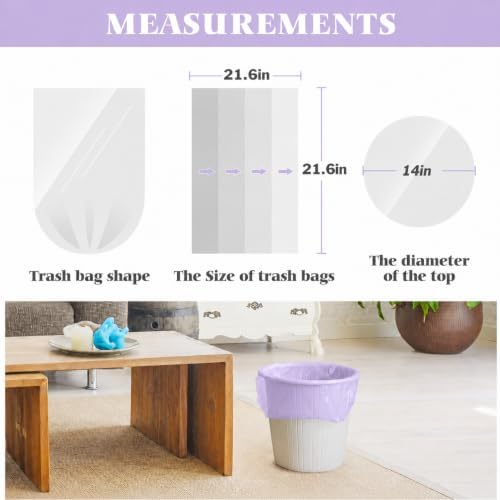 Teivio Colorful Clear Trash Bags 5 Gallon 100 Count Kitchen Garbage Bags - Image 2