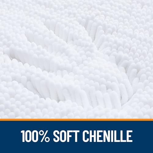 OLANLY Large Bathroom Rugs 47x32, Extra Soft Absorbent Chenille Bath Rugs - Image 3