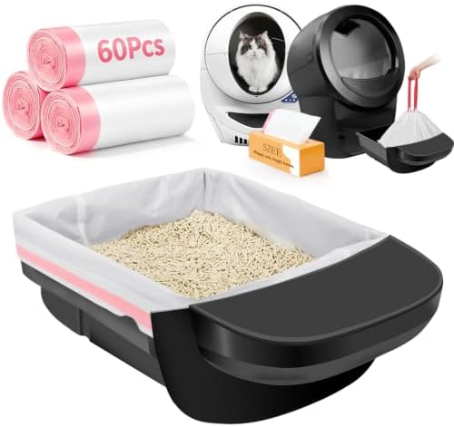 SZEE 60 Count Automatic Cat Litter Box Bags Fit by SZEE