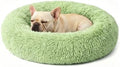 Calming Donut Dog Bed for Small Dogs, Anti-Anxiety Round Washable Plush Fluffy by Homeuslynn