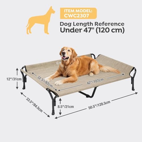 Veehoo Cooling Elevated Dog Bed, XL Raised Pet Cot - Image 3