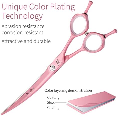 6.5" Professional Thinning Dog Grooming Scissors, Japanese 440C Stainless Steel - Image 4