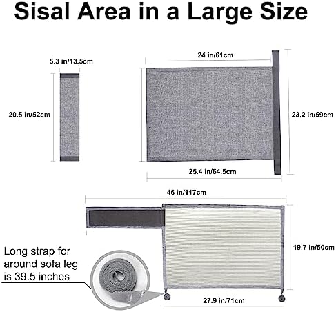 Upgraded Cat Scratch Furniture Protector, Cat Scratch Sofa Arm Sheild - Image 2