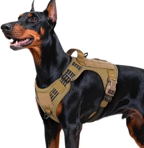 rabbitgoo Tactical Dog Harness for Large Dogs, No Pull Service Pet Vest by rabbitgoo
